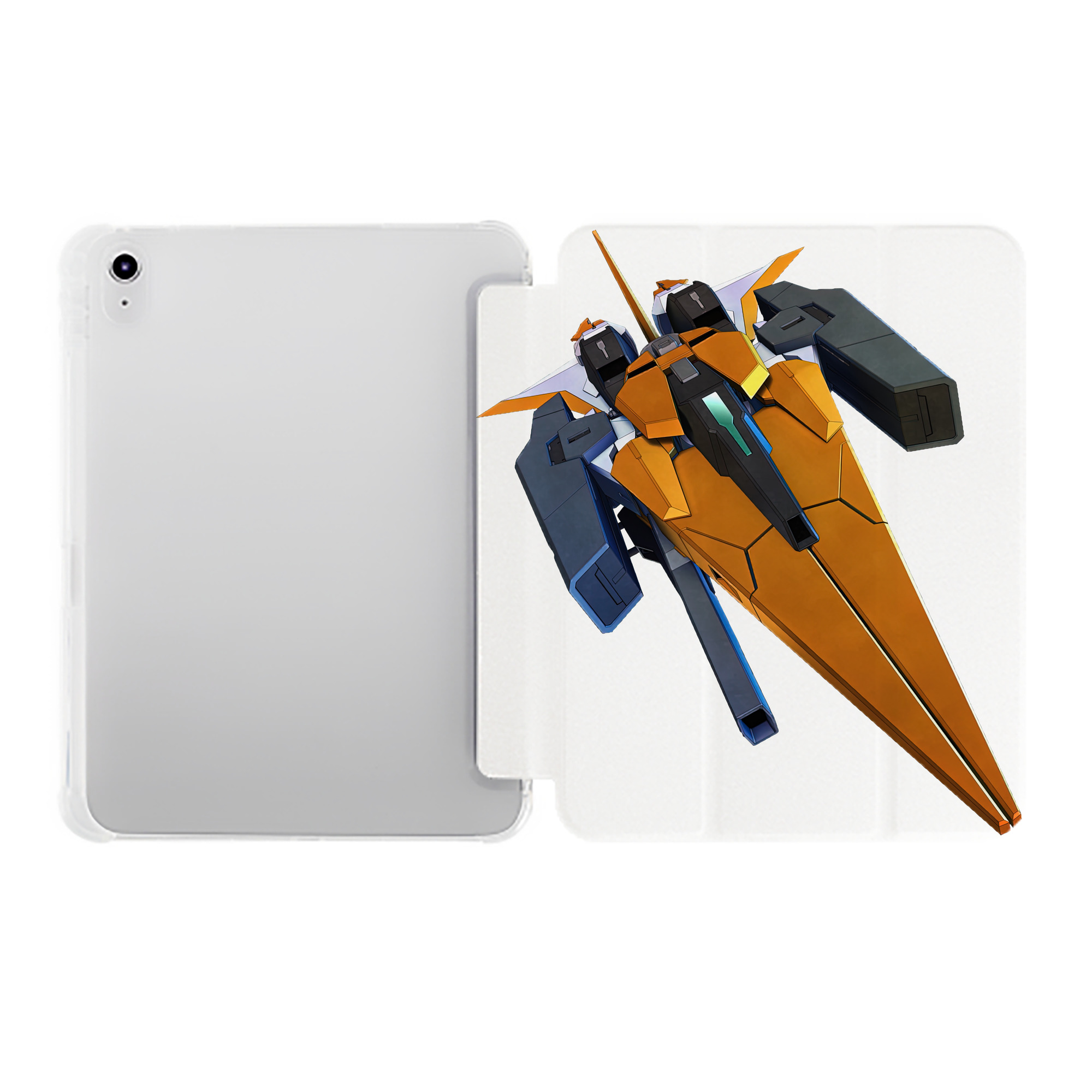 （画像用） 機動戦士ガンダム Mobile Suit Gundam IPad ケース ペン収納付き 三つ折りスタンド PUレザー×シリコン 対応機種9.5/10.5/10.9インチ